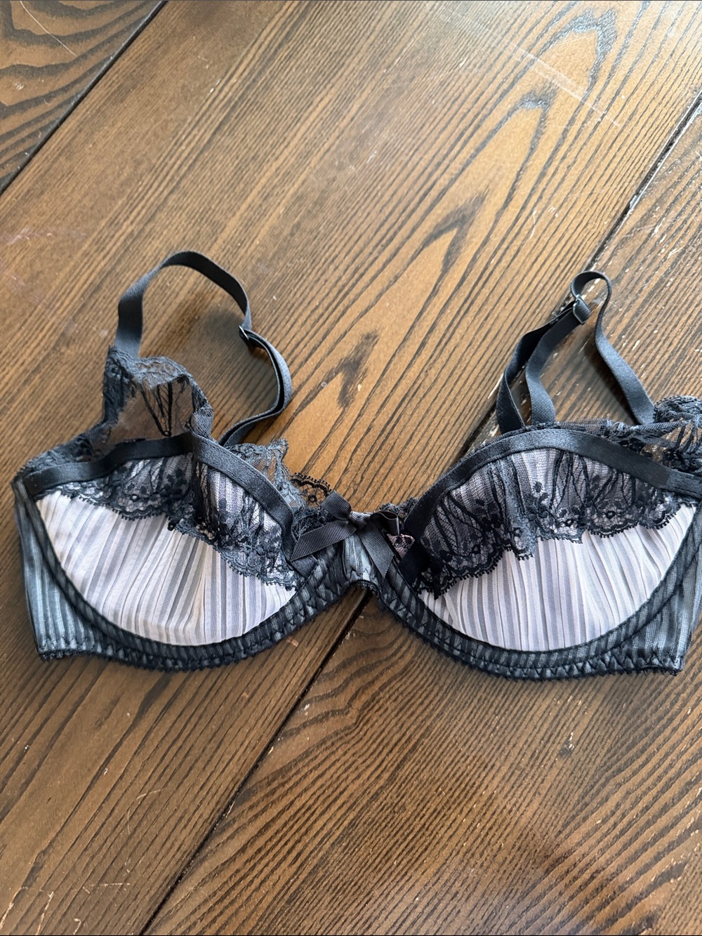 Agent Provocateur Black and White Lace Underwire Bra